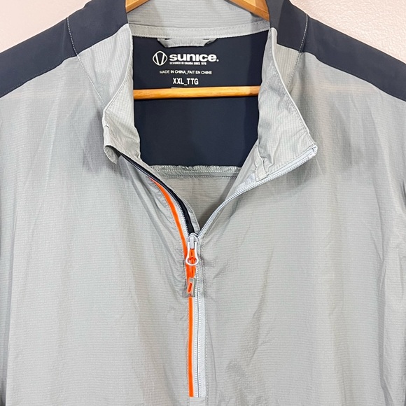 Sunice Golf Mens George Short Sleeve Windbreaker Pullover XXL Bali Hai Golf Club - Picture 8 of 13